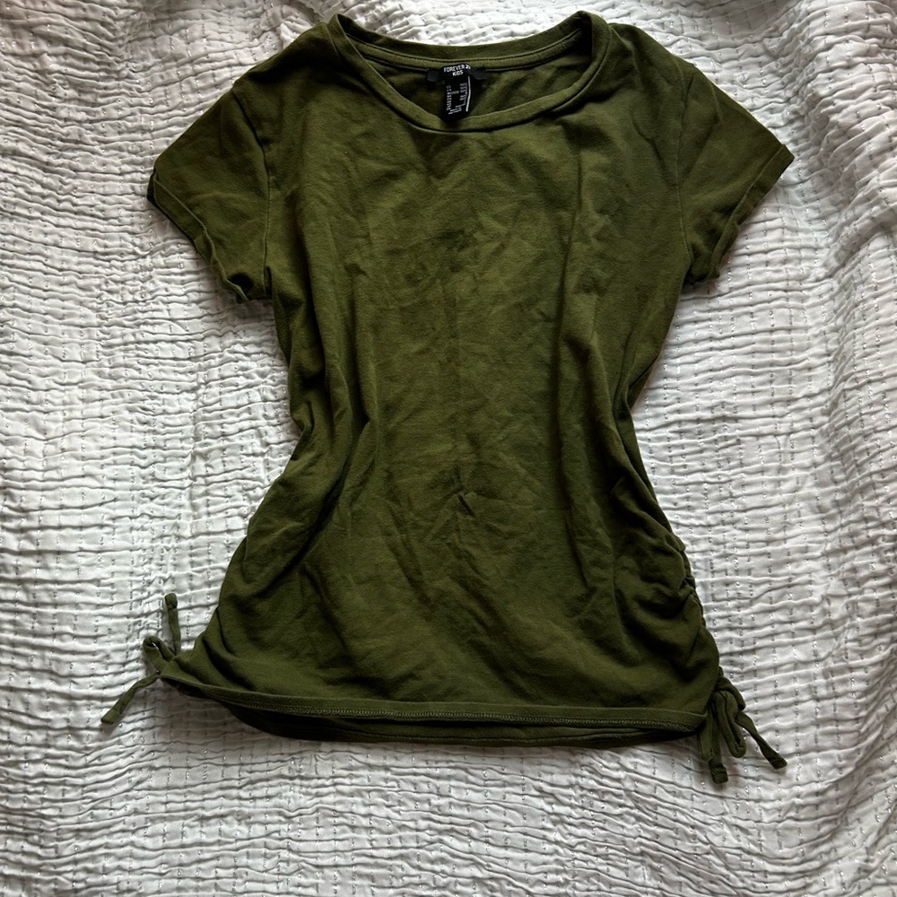 Forever 21 Dark Green Short Sleeve Top